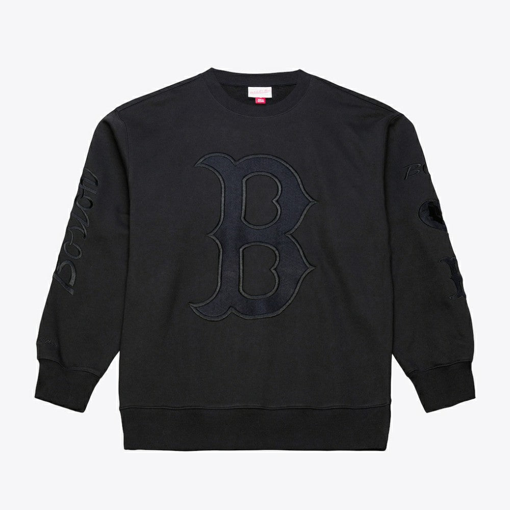 Boston Red Sox Mitchell & Ness Phantom Fleece Crewneck Sweatshirt | MLB For sale