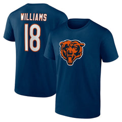 Chicago Bears  Caleb Williams  Icon Name & Number T-Shirt