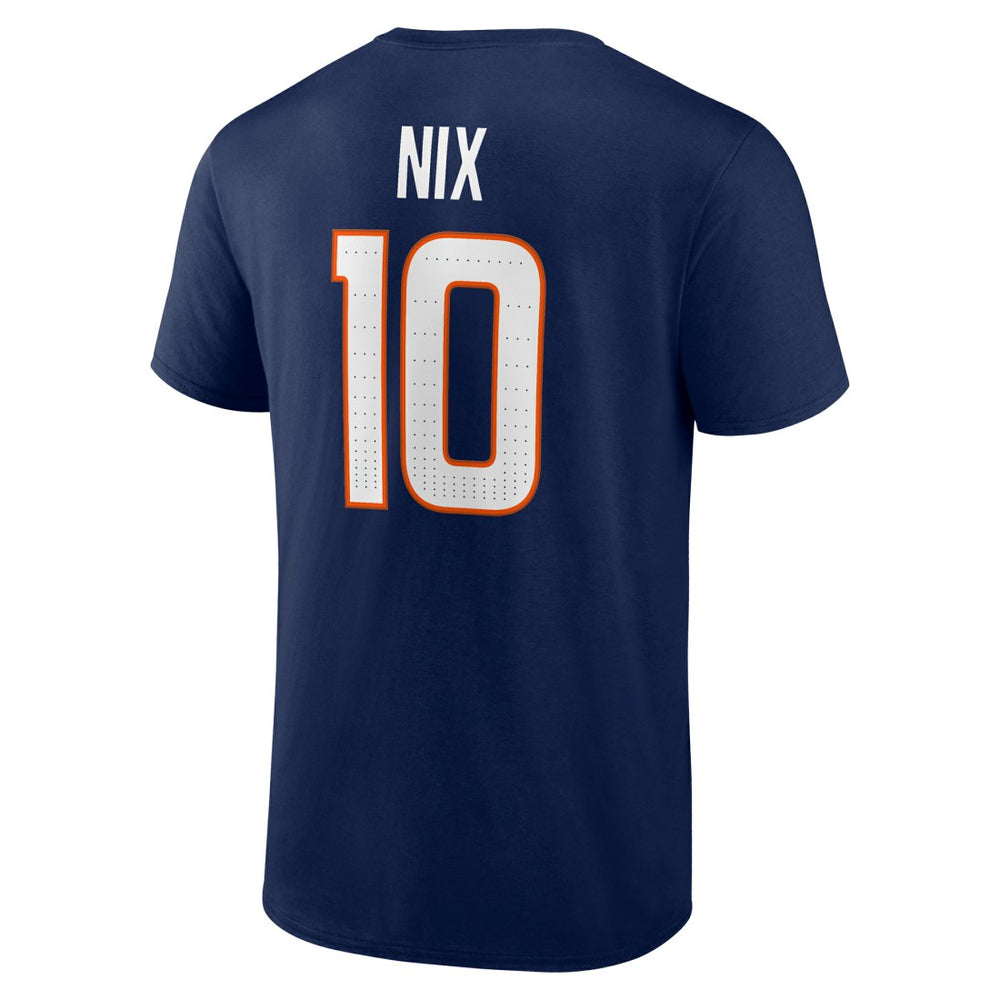 Denver Broncos  Bo Nix  Icon Name & Number T-Shirt