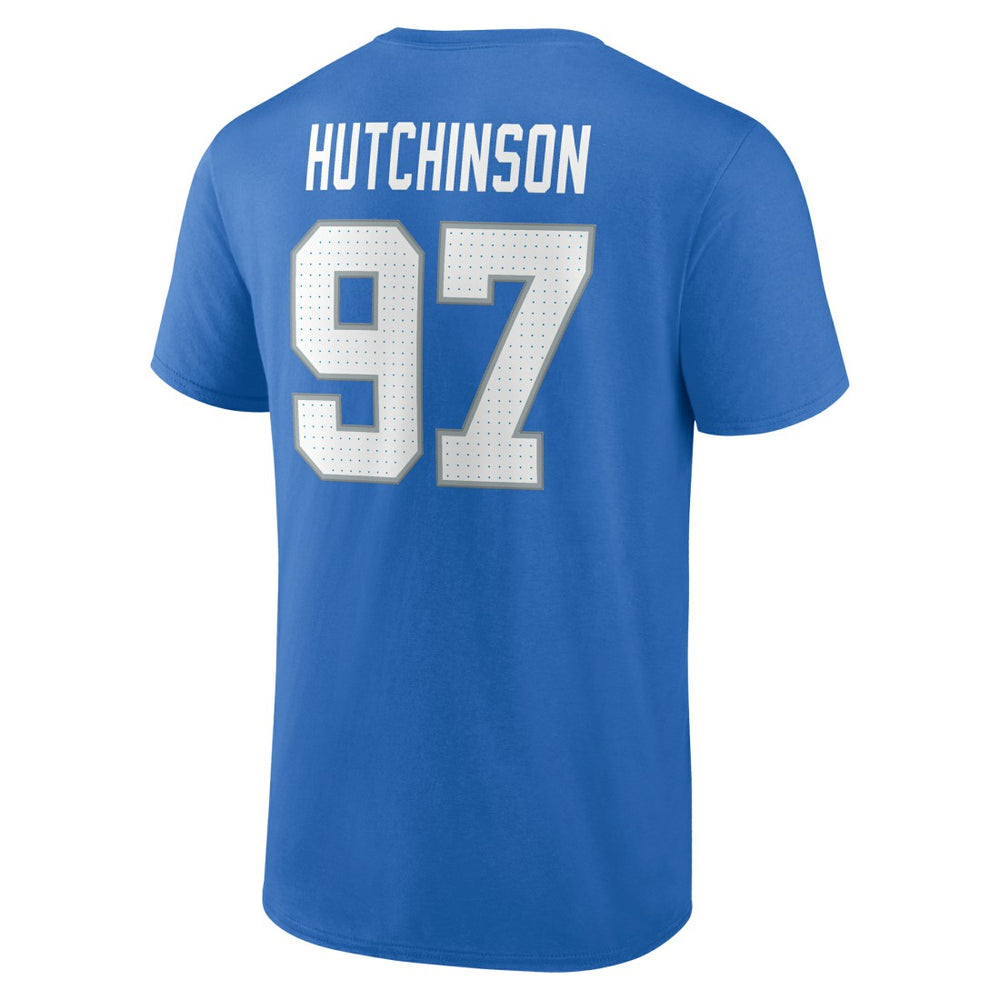 Detroit Lions  Aidan Hutchinson  Icon Name & Number T-Shirt