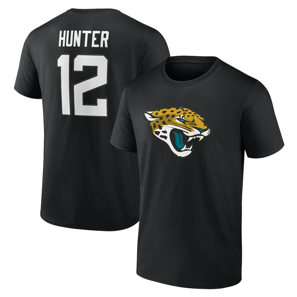 Jacksonville Jaguars  Travis Hunter  Icon Name & Number T-Shirt