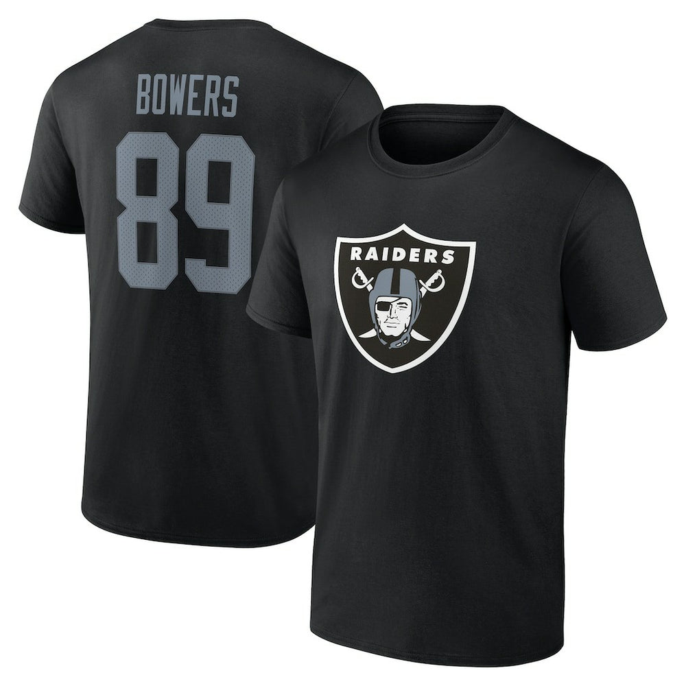 Las Vegas Raiders  Brock Bowers  Icon Name & Number T-Shirt
