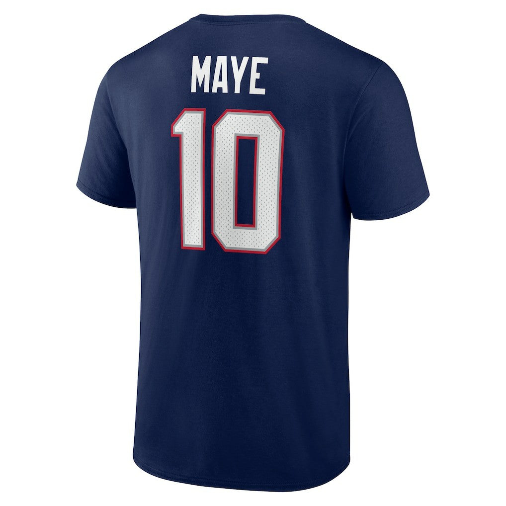 New England Patriots  Drake Maye  Icon Name & Number T-Shirt
