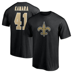 New Orleans Saints  Alvin Kamara  Icon Name & Number T-Shirt