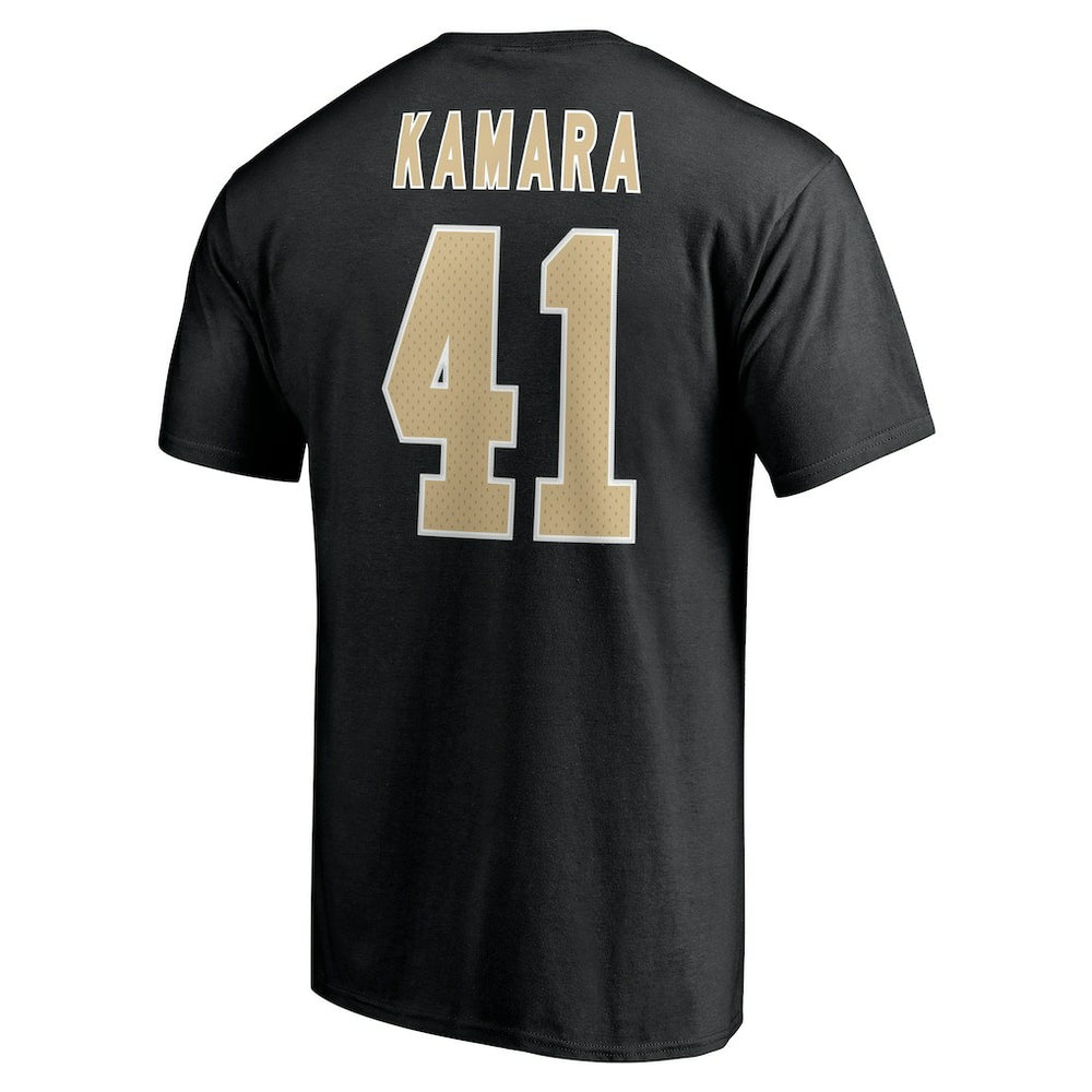 New Orleans Saints  Alvin Kamara  Icon Name & Number T-Shirt