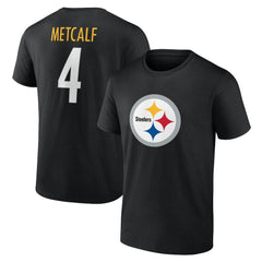 Pittsburgh Steelers  DK Metcalf  Icon Name & Number T-Shirt