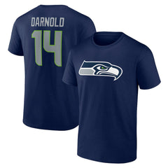 Seattle Seahawks  Sam Darnold  Icon Name & Number T-Shirt