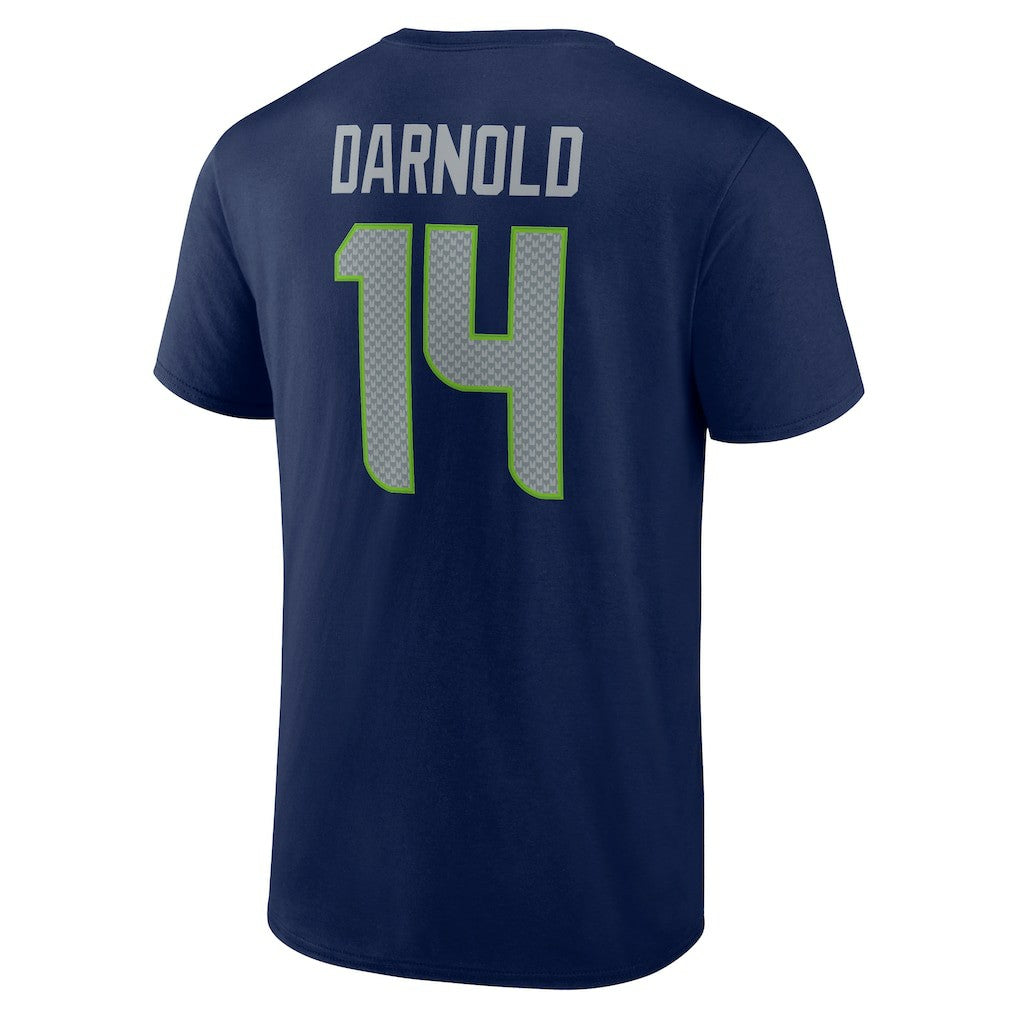 Seattle Seahawks  Sam Darnold  Icon Name & Number T-Shirt