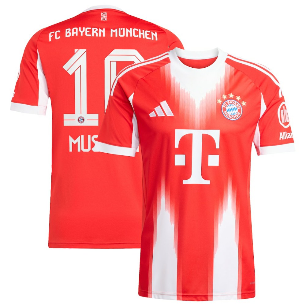 Jamal Musiala Bayern Munich Home 2025/26 Replica Player Jersey Red - Adidas