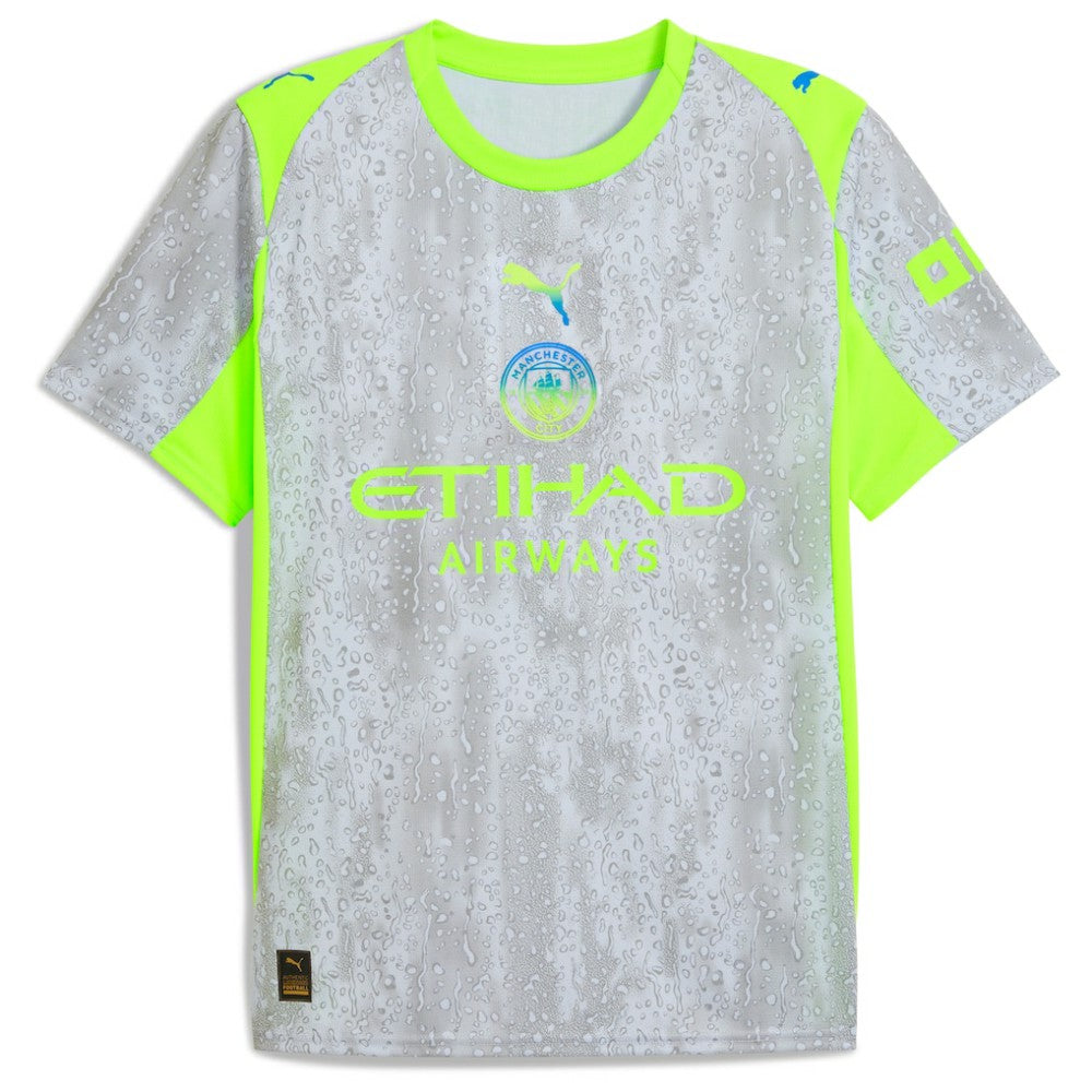 Manchester City 2025/26 Third Replica Jersey Gray/Neon Green - Puma