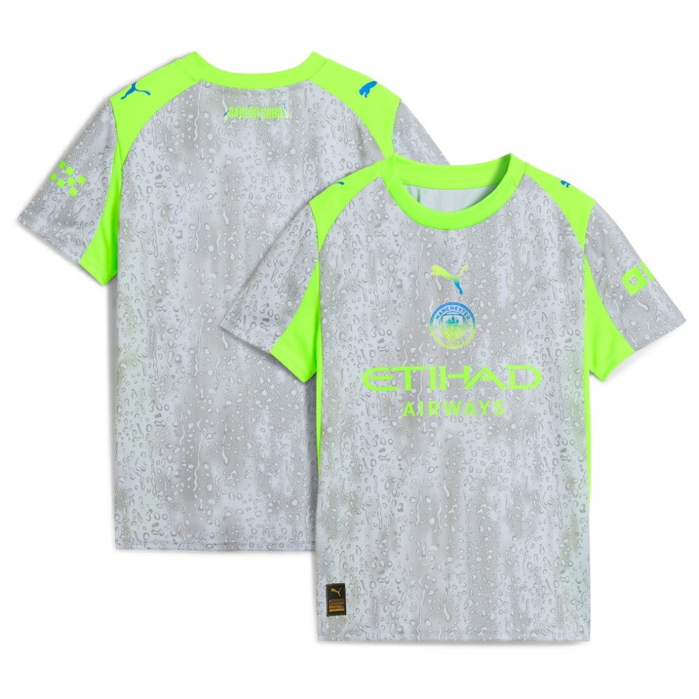 Manchester City Youth 2025/26 Third Replica Jersey Green/Neon Green - Puma