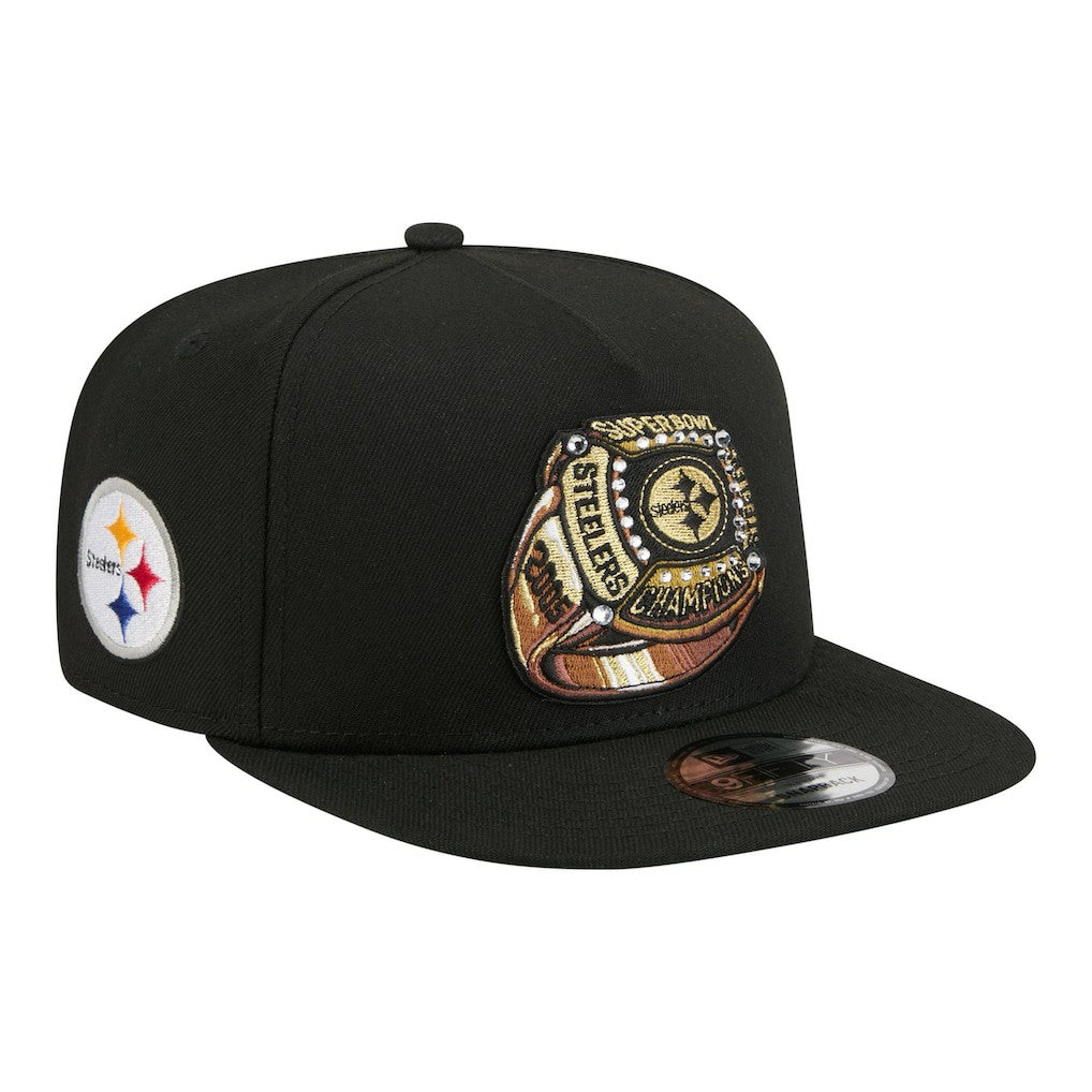Pittsburgh Steelers New Era Super Bowl Ring 9FIFTY A-Frame Adjustable Hat