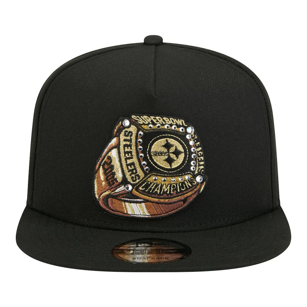 Pittsburgh Steelers New Era Super Bowl Ring 9FIFTY A-Frame Adjustable Hat