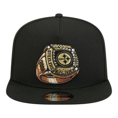 Pittsburgh Steelers New Era Super Bowl Ring 9FIFTY A-Frame Adjustable Hat
