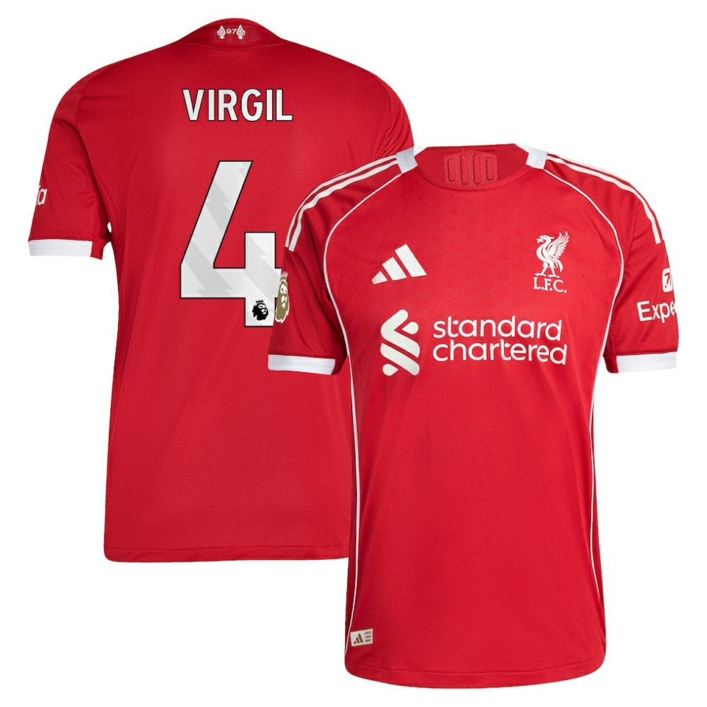 Virgil van Dijk Liverpool 2025/26 Home Jersey Red - Adidas