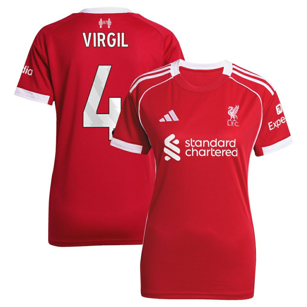 Virgil van Dijk Liverpool Women's 2025/26 Home Replica Jersey Red - Adidas