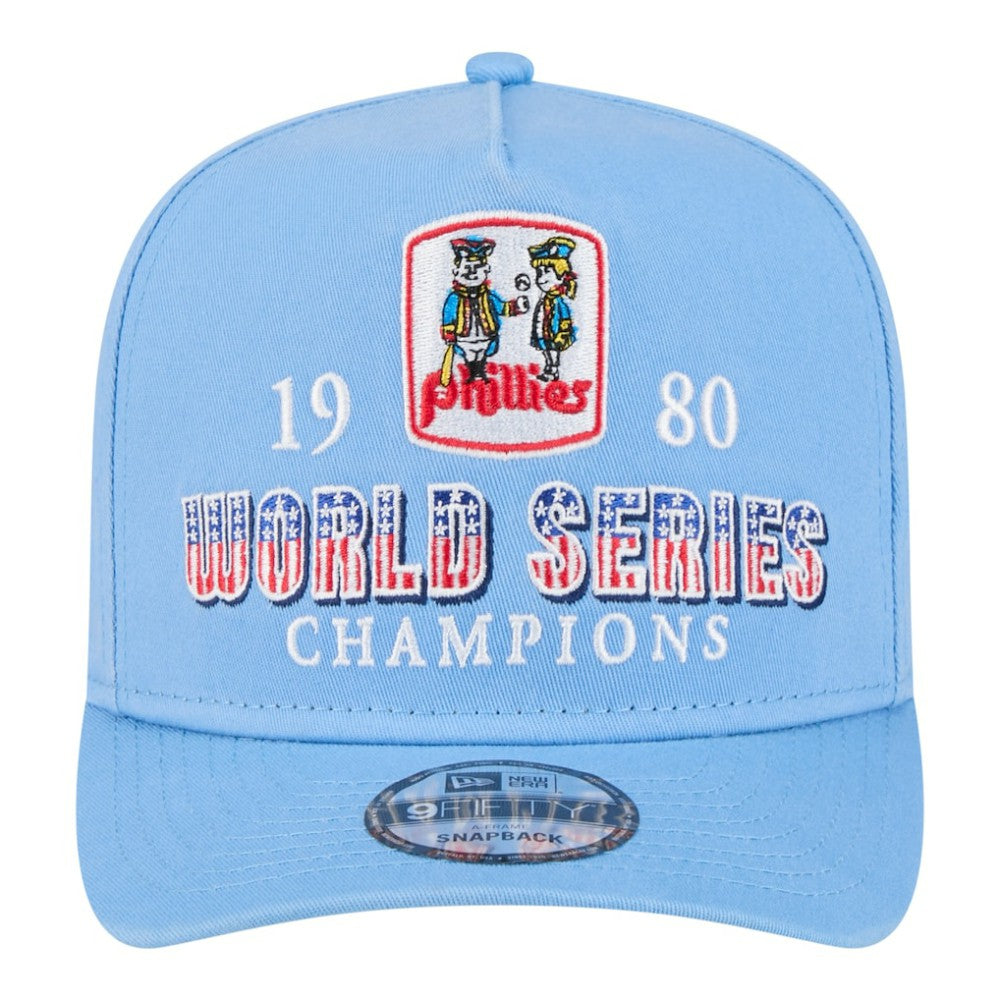 Philadelphia Phillies New Era 1980 World Series Champions Throwback 9FIFTY A-Frame Snapback Hat | MLB Near me