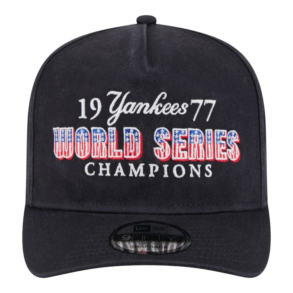 New York Yankees New Era 1977 World Series Champions Throwback 9FIFTY A-Frame Snapback Hat | MLB Outlet