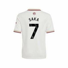 Bukayo Saka Arsenal Youth 2025/26 Third Replica Player Jersey White - Adidas