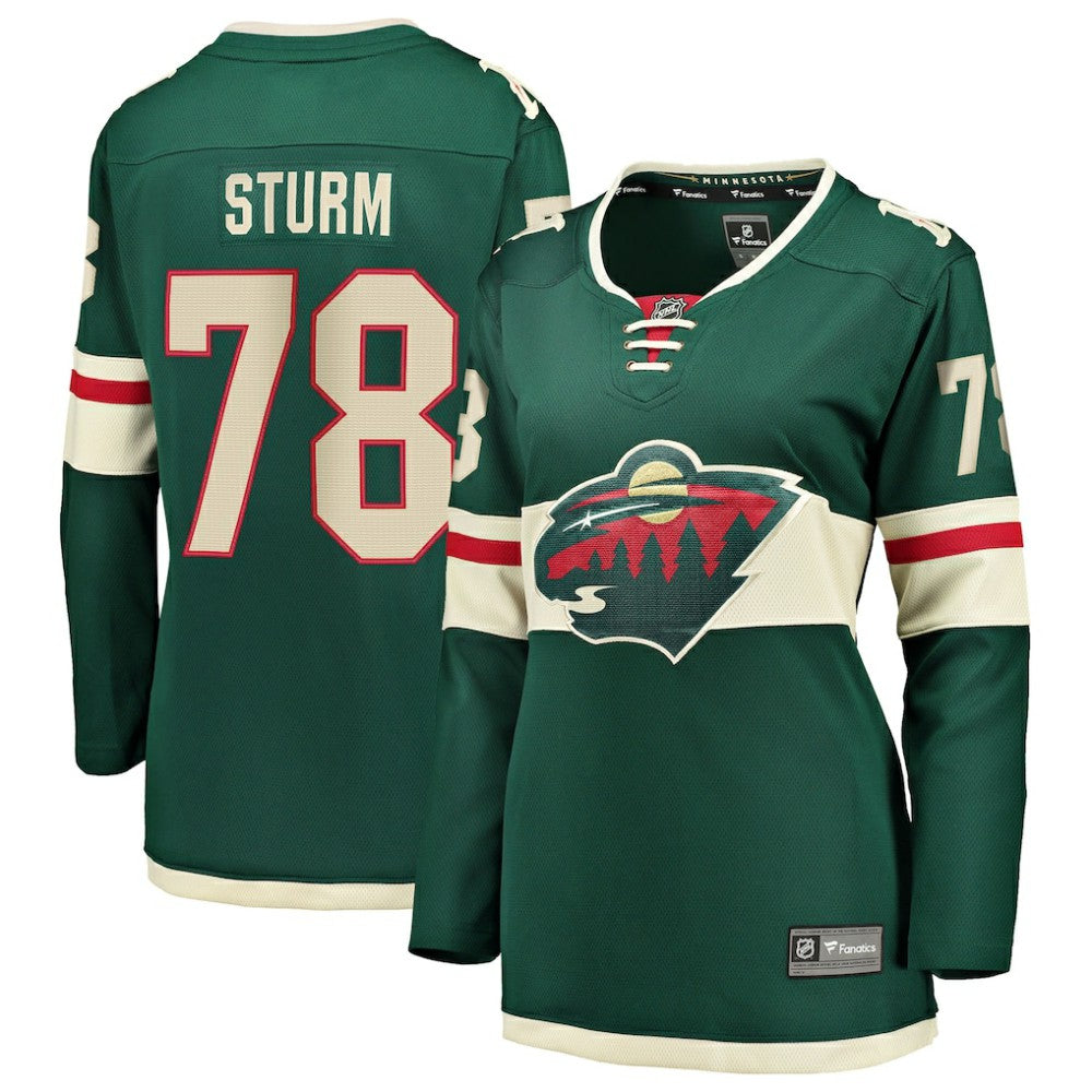 Nico Sturm Minnesota Wild Fanatics Women's Home Breakaway Jersey For Sale