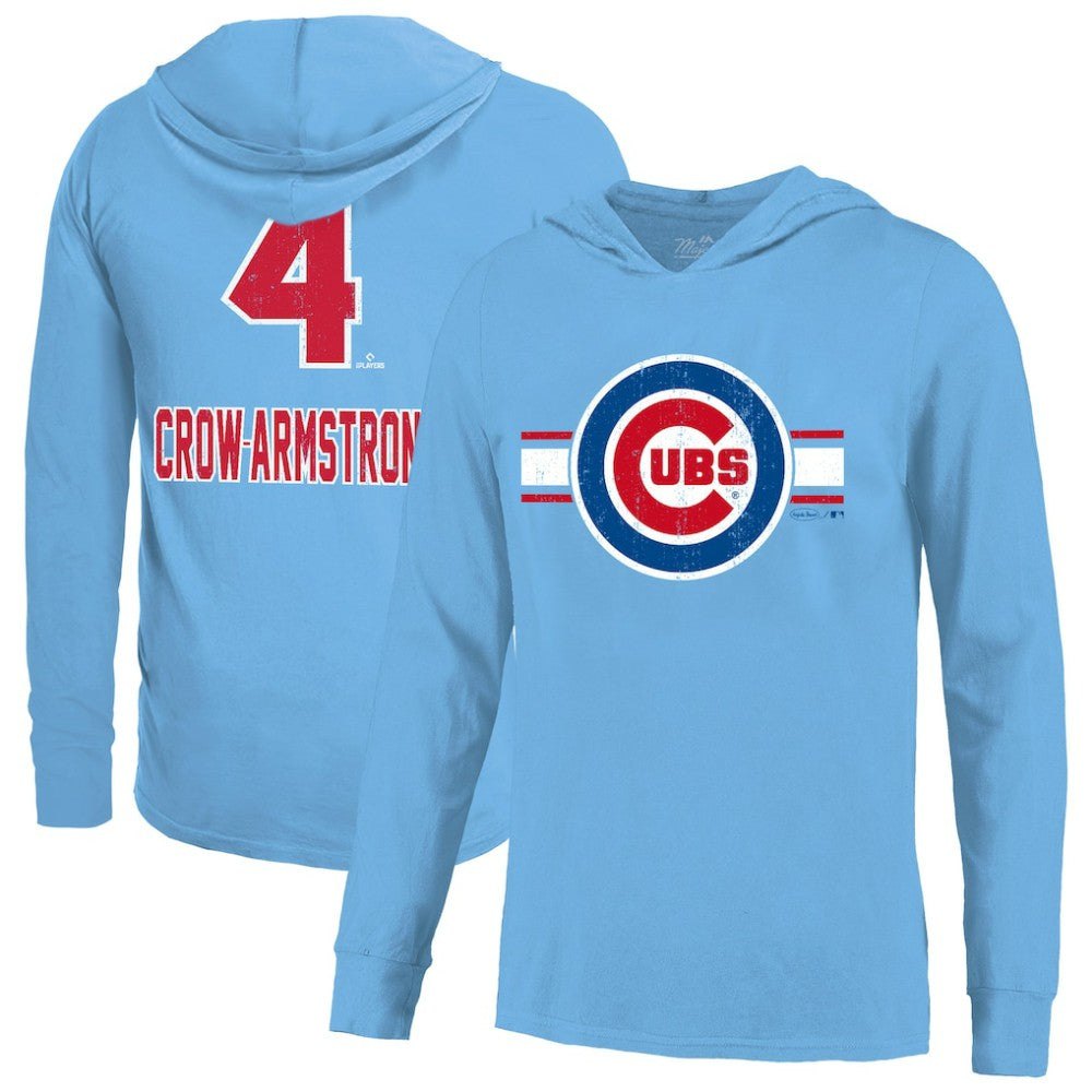 Pete Crow-Armstrong Chicago Cubs Majestic Threads Lightweight Name & Number Hoodie | MLB New