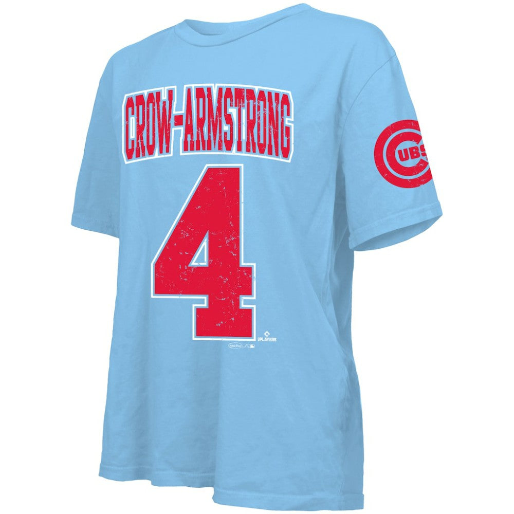 Pete Crow-Armstrong Chicago Cubs Majestic Threads Women's Oversized Name & Number T-Shirt | MLB For sale