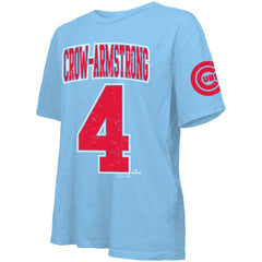 Pete Crow-Armstrong Chicago Cubs Majestic Threads Women's Oversized Name & Number T-Shirt | MLB For sale