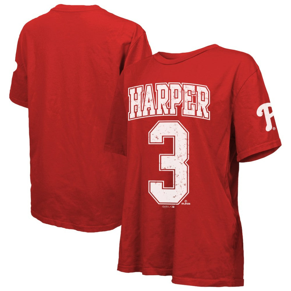 Bryce Harper Philadelphia Phillies Majestic Threads Women's Oversized Name & Number T-Shirt | MLB Shop