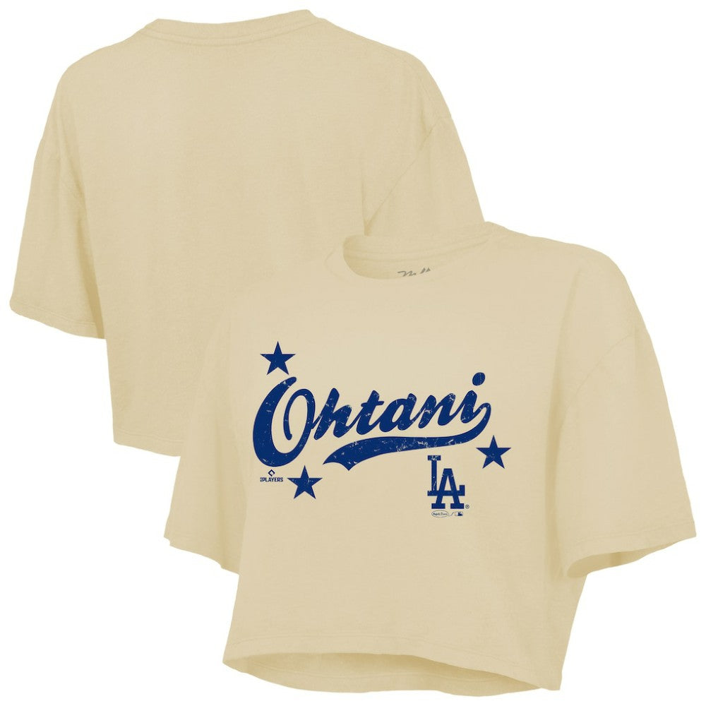 Shohei Ohtani Los Angeles Dodgers Majestic Threads Women's Boxy Crop Top | MLB US