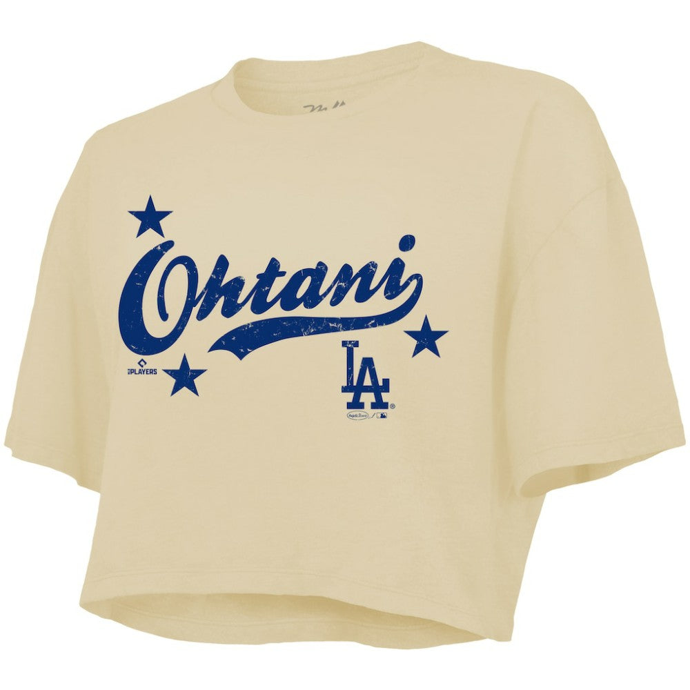 Shohei Ohtani Los Angeles Dodgers Majestic Threads Women's Boxy Crop Top | MLB US