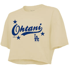 Shohei Ohtani Los Angeles Dodgers Majestic Threads Women's Boxy Crop Top | MLB US