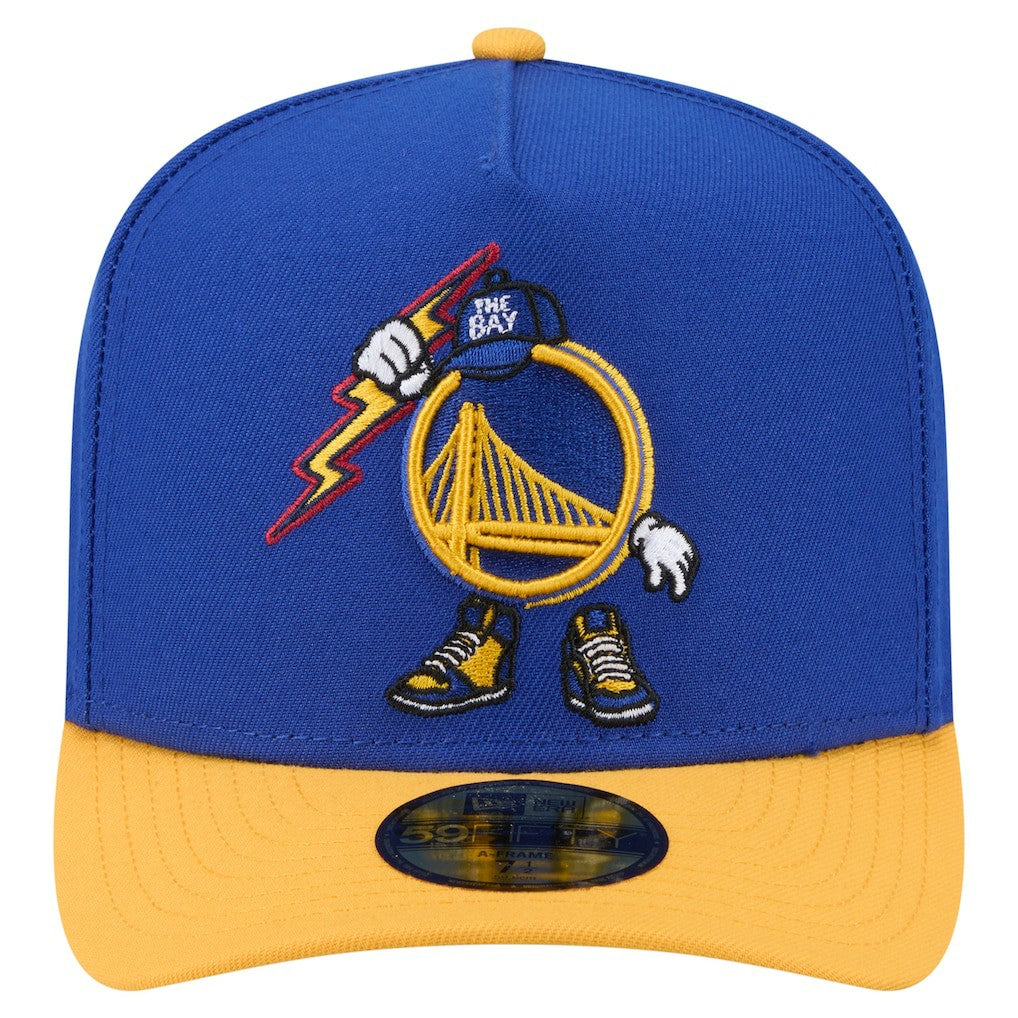 Golden State Warriors Injection Cartoon Logo A-Frame 59FIFTY Fitted Hat sale Online