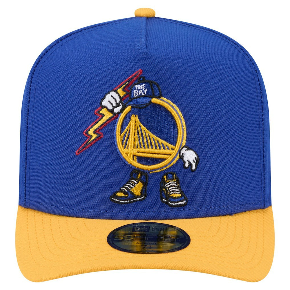 Golden State Warriors Injection Cartoon Logo A-Frame 59FIFTY Fitted Hat sale Online