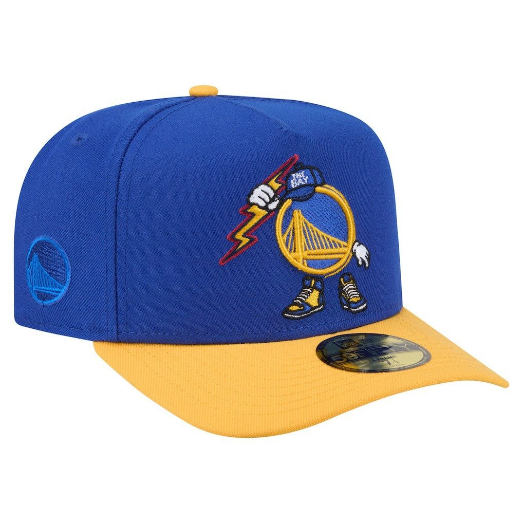 Golden State Warriors Injection Cartoon Logo A-Frame 59FIFTY Fitted Hat sale Online
