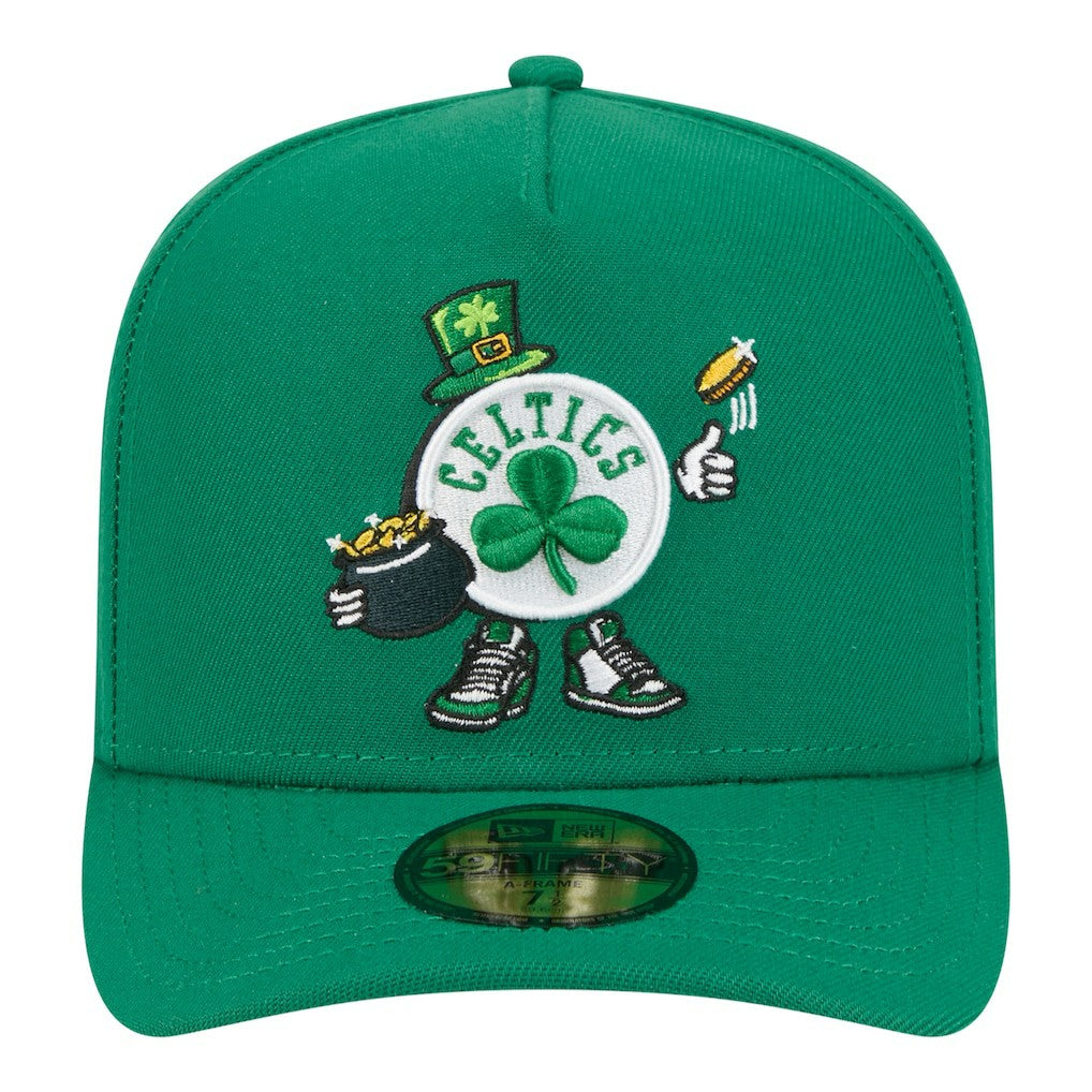 Boston Celtics Injection Cartoon Logo A-Frame 59FIFTY Fitted Hat Discount