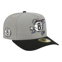 Brooklyn Nets Injection Cartoon Logo A-Frame 59FIFTY Fitted Hat Discount