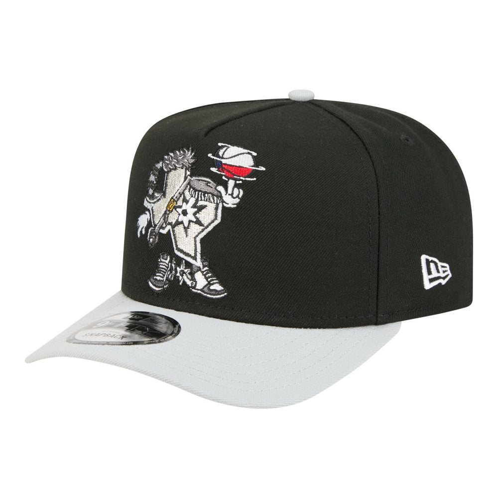 San Antonio Spurs Injection Cartoon Logo A-Frame 9FIFTY Adjustable Hat Outlet