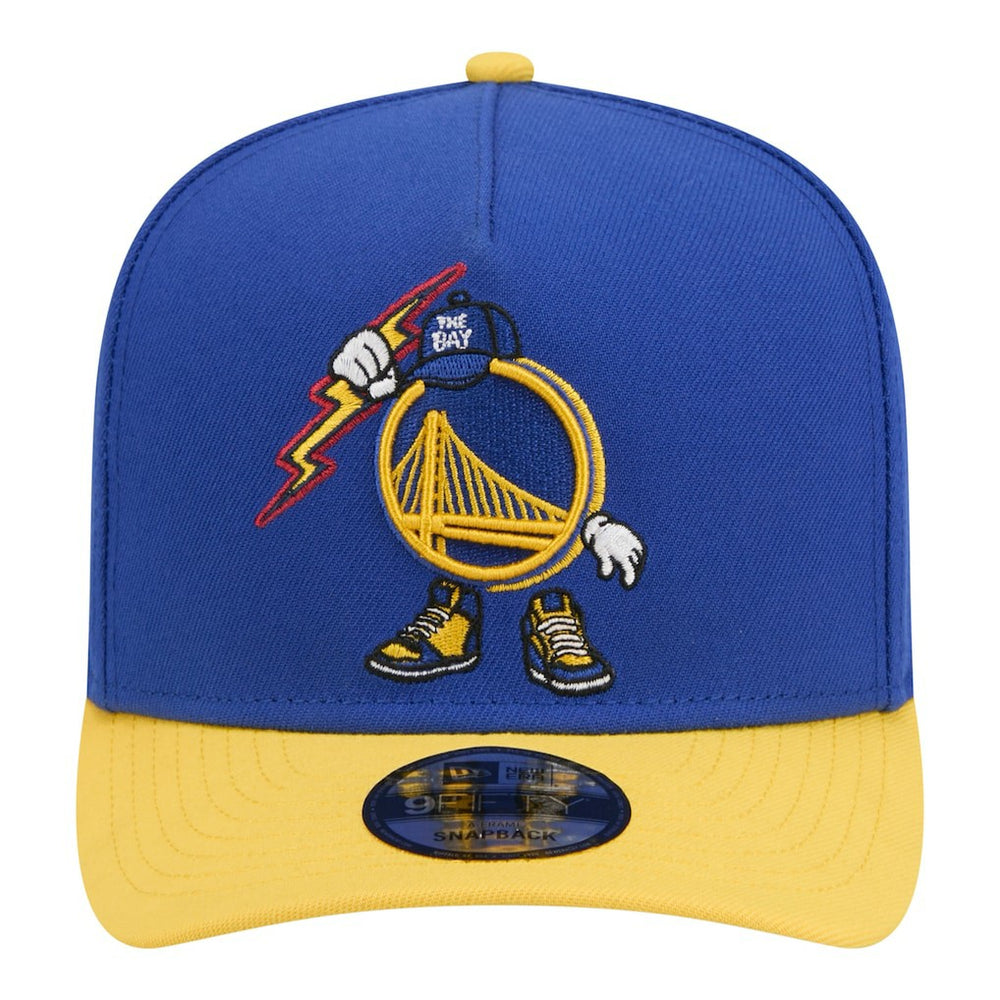 Golden State Warriors Injection Cartoon Logo A-Frame 9FIFTY Adjustable Hat sale Online