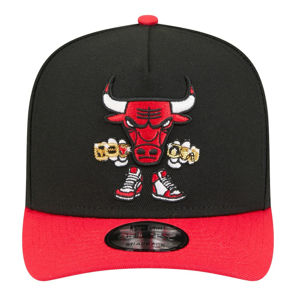 Chicago Bulls Injection Cartoon Logo A-Frame 9FIFTY Adjustable Hat Discount