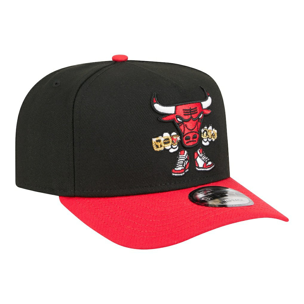 Chicago Bulls Injection Cartoon Logo A-Frame 9FIFTY Adjustable Hat Discount