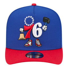 Philadelphia 76ers Injection Cartoon Logo A-Frame 9FIFTY Adjustable Hat On Sale