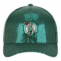 Boston Celtics Women's Sequin M-Crown 9FORTY Adjustable Hat New