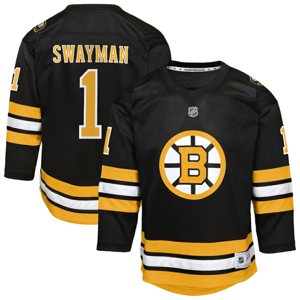 Jeremy Swayman Boston Bruins Outerstuff Youth Home Replica Jersey Discount