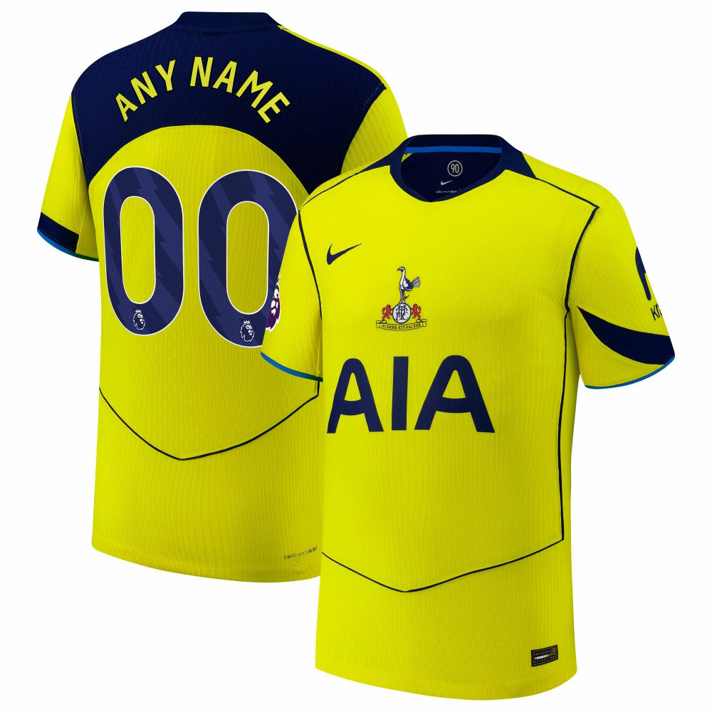 Tottenham Hotspur 2025/26 Third Custom Jersey Yellow - Nike
