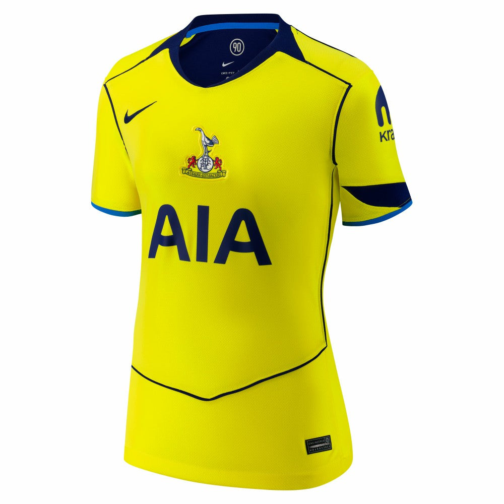 Tottenham Hotspur Women's 2025/26 Third Replica Custom Jersey Yellow - Nike