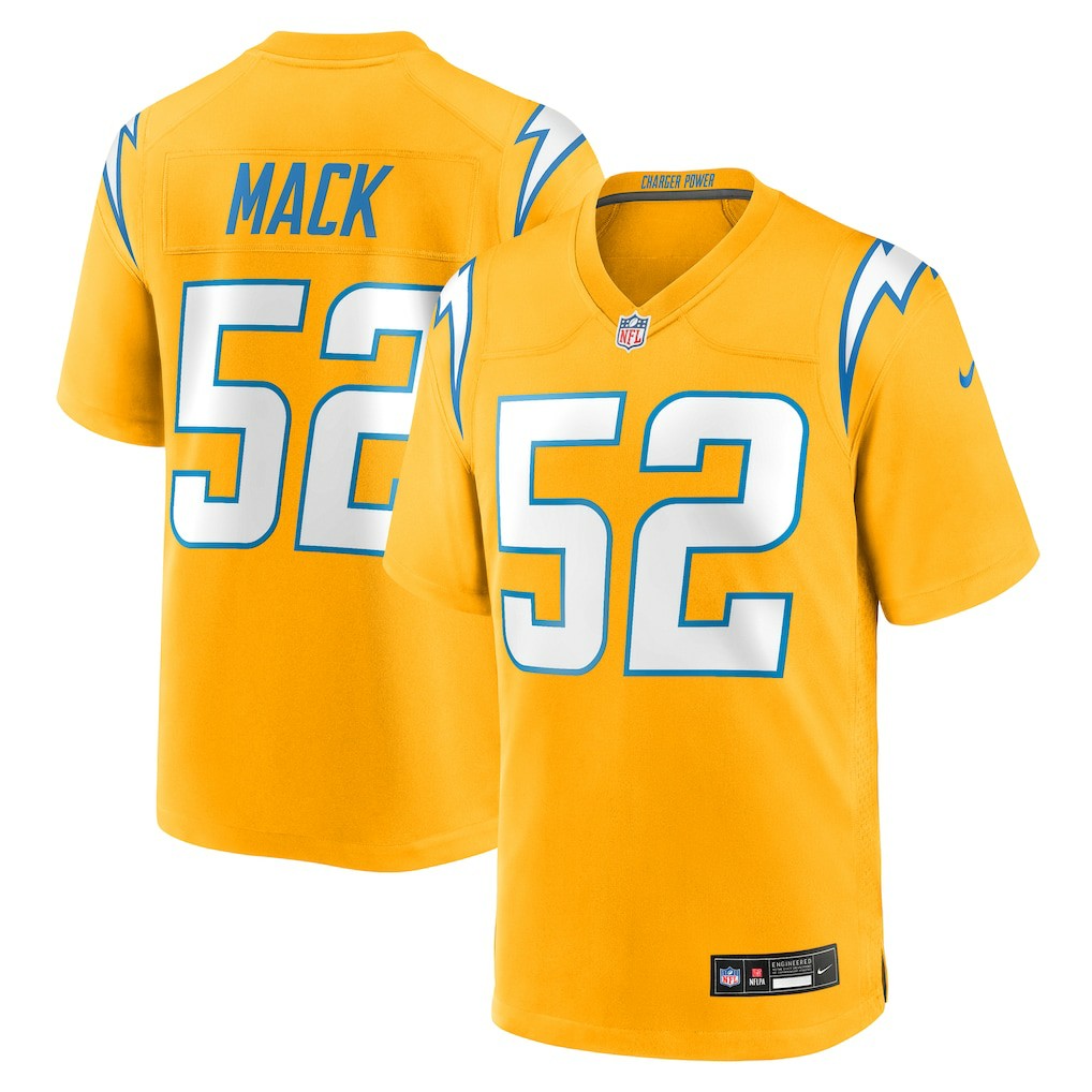 Los Angeles Chargers Nike Khalil Mack  Alternate Charger Power Game Player Jersey