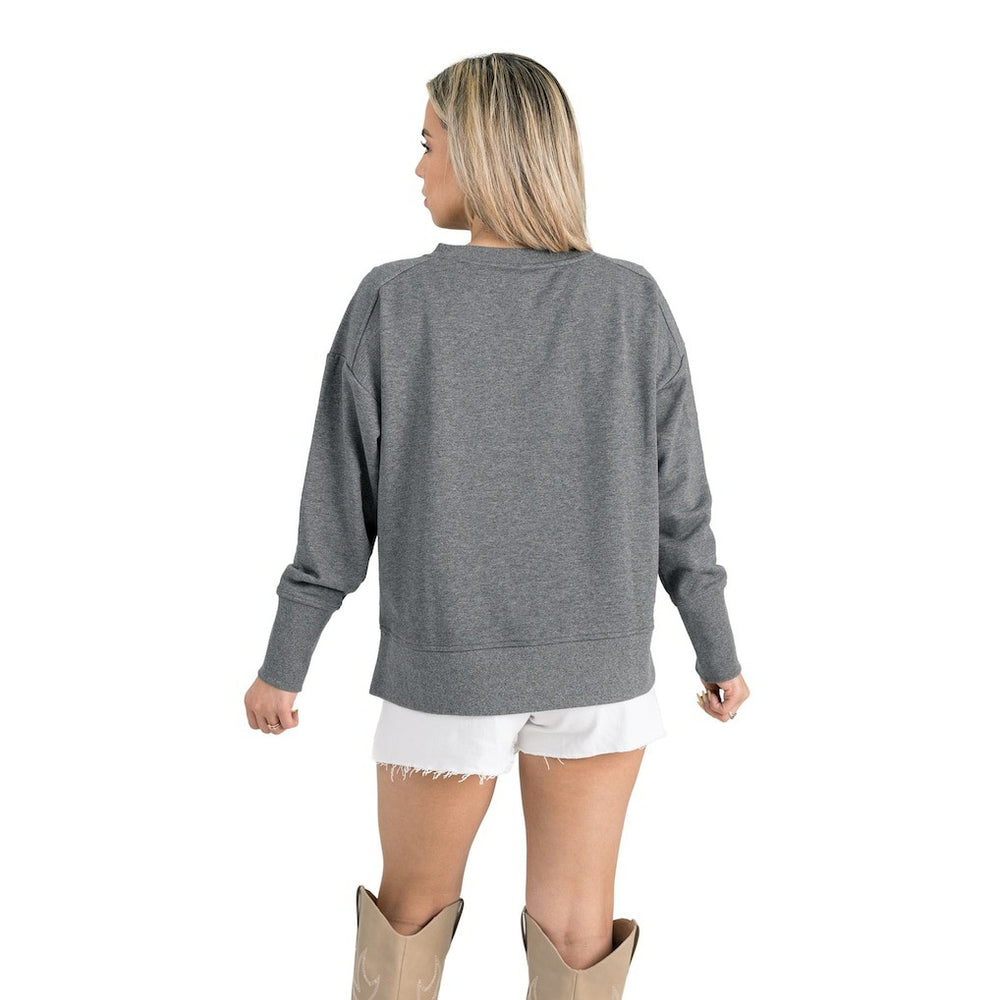Cincinnati Bengals  Gameday Couture Women's French Terry V-Neck Pullover Sweatshirt