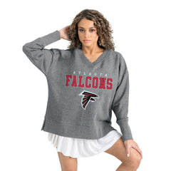 Atlanta Falcons  Gameday Couture Women's French Terry V-Neck Pullover Sweatshirt