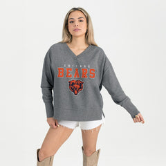 Chicago Bears  Gameday Couture Women's French Terry V-Neck Pullover Sweatshirt