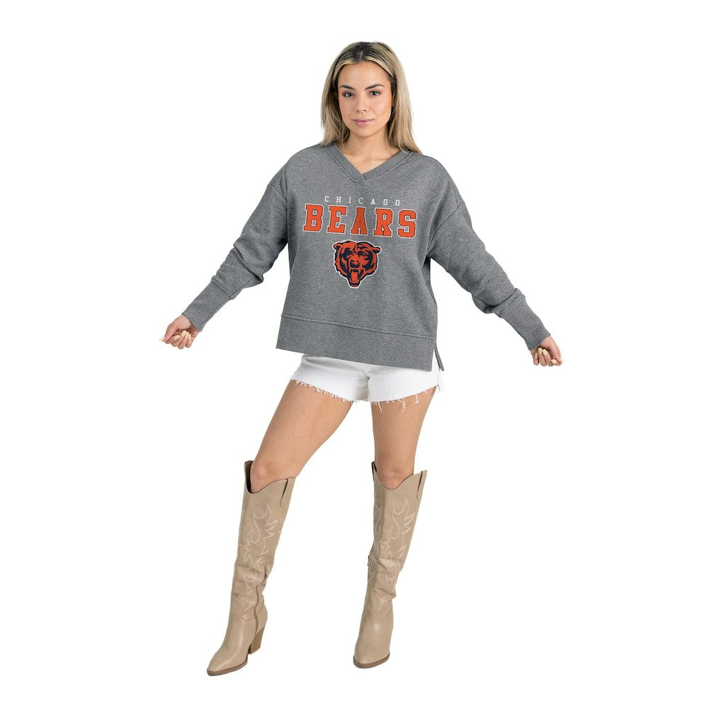 Chicago Bears  Gameday Couture Women's French Terry V-Neck Pullover Sweatshirt